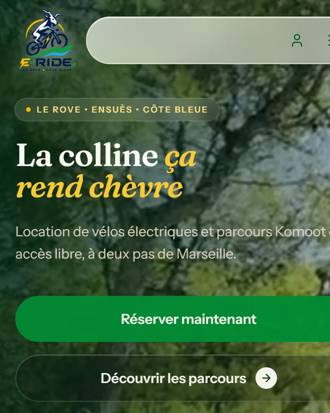 E-RIDE sur téléphone